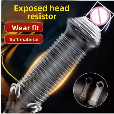 Men's Flesh-Colored Silicone Penile Support – Hollow Wolf Design, Triple-Bondage Cock Ring for Enhan