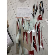 RXZ STRIPE RXZ STICKER RXZ GRAPHIC 5PV MERAH PUTIH BODY STICKER DECAL [100% ORIGINAL YAMAHA] - 5PV-F