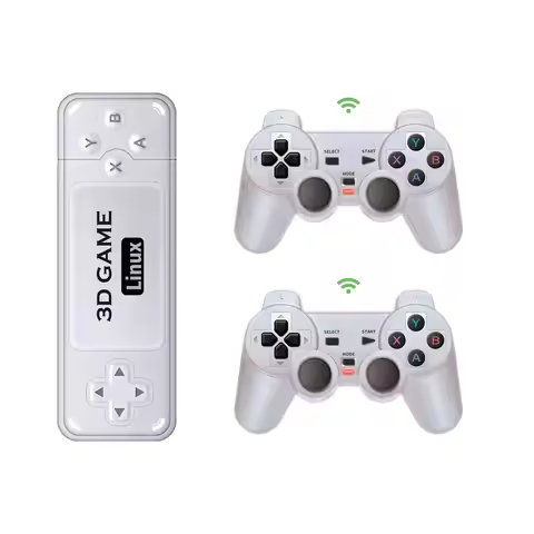 NEW Y6 Wireless Game TV Stick 2.4G Retro PS1 Style Family 4K HD Portable Video Game Console Supports