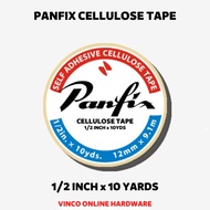 Panfix Cellulose Tape 12MM x 10 Yards x 25mm Core / 1/2" x 10YDS x 1" Core