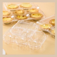 10PCS Egg Tart Clamshell Egg Tart Packaging Eggtart Disposable Box Pudding Clamshell Dessert Box