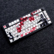 SakuraRaven Keycap PBT Five-Sided Sublimation Original Factory Gradient Side Engraving Translucent w