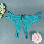 【CUTIEBABY】 Lace Panties Women's Crotchless GString Underwear Sheer Thongs Lingerie