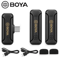 BOYA BY-WM3T2 2.4GHz Wireless Lavalier Microphone Audio Sound Recording Vlog Mic For Phone