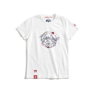 江戶勝 日系 富士山朱印和風小刺繡短袖T恤-女裝 (米白色) #上衣