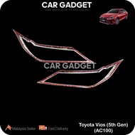 Toyota Vios AC100 2023 - 2025 Headlamp Cover Chrome Matte Black Vios AC100 (2023-2025) Car Gadget Ca
