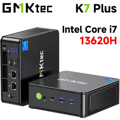 GMKtec K7 Plus Core i7-13620H Mini PC Win11 Pro DDR5 32GB 1TB NVMe SSD PCIe4.0 WiFi6 BT5.2 Desktop G
