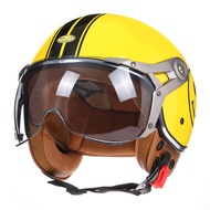 หมวกกันน็อคเปิดหน้า3/4ของผู้ชายชอปเปอร์ย้อนยุคสำหรับผู้หญิงวินเทจ Casque Capacete De Moto DOT Apece 