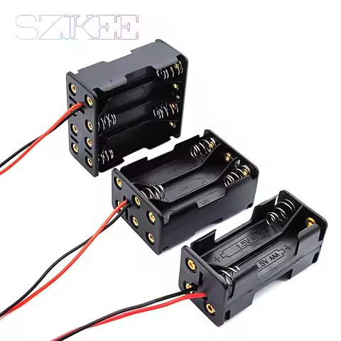 AAA Battery Holder AAA Double-Layer Battery Box AAA Battery Case AAA Box 4/6/8 Slots Battery Storage