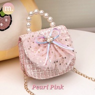 Elegant Kids Cross Body Ribbon Handbag Beg Tangan Riben Elegan Budak Perempuan 小女孩时尚洋气单肩包