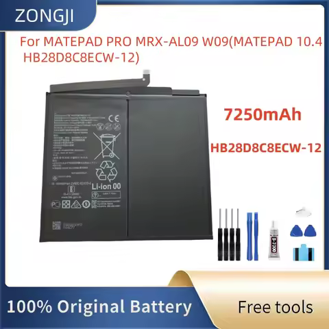 New Battery HB28D8C8ECW-12 HB26D8C8ECW-12 Battery matepad 10.4 BAH3-W59 W09 AL00 Batteries+Tools