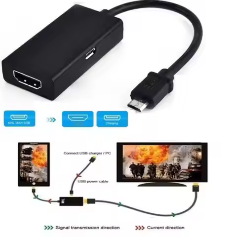Universal MHL Micro USB To HDMI-compatible Adapter Cable Micro USB 2.0 MHL To Cable HD 1080P Mini Ad