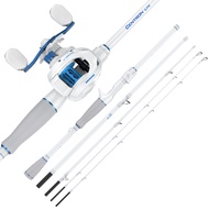 KastKing Centron Lite Travel Fishing Rod and Reel Combo, Packable Twin-Tips Baitcaster Combos, Light