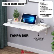 Homely.id Minimalist Multipurpose Wall-Mounted Folding Table Without Drilling 120x60 120x40 100x50 1