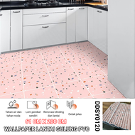 Wallpaper Lantai Tebal Kamar Mandi Perekat Diri Tahan Air 2M Stiker Dinding Toilet Stiker Dekorasi