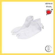 "Sarasa" Fukuske Broad Cotton Tabi Socks - White, Unisex, 100% Cotton, 4-Tab Construction, Made in J