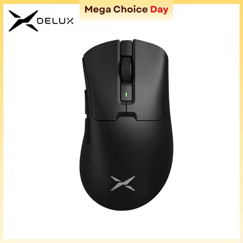 Delux M900PRO Wireless Gaming Mouse Ergonomic 8K Polling Rate PAW3395 63g Magnetic RGB Charging Dock