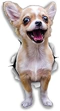 Winston & Bear 3D Dog Stickers - 2 Pack - Excited Chihuahua for Wall, Fridge, Toilet and More - Reta