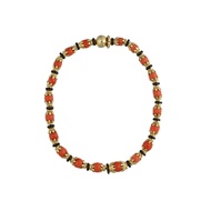 David Webb Gold, Coral and Enamel Convertible Bracelet Necklace