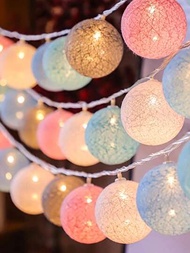 1入組球形燈罩led串燈,聖誕節童話燈,戶外節日婚禮聖誕派對室內家用裝飾燈,派對露營帳篷裝飾燈