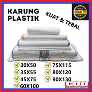 KARUNG PLASTIK BARU / KARUNG PACKING TEBAL / KARUNG BERAS 5KG 10KG 25KG 65KG 100KG 110KG 115KG / KARUNG BESAR JUMBO PUTIH SERBAGUNA