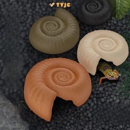 TYJC Reptile Hidden Cave, Ammonite Shape Aquarium Landscape Decoration Hideouts Shelter, Decoration 