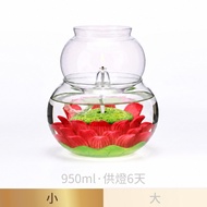 [Made in Taiwan] Xiaoruyi A11 Windproof Water Lotus Oil Lamp Set-Red For Lamp 6 Days Bright Lamp But
