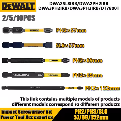 DEWALT Screwdriver Bit PH2/PH3/SL8 57/89/152mm Power Tool Accessories DWA2SL8IRB/DWA2PH2IRB/DWA3PH2I