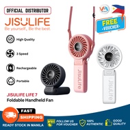 JISULIFE Life 7 Mini Fan Portable Handheld USB Rechargeable 3600mah 5000mAh Battery Foldable Fan VMI