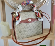 Christian Dior中古古董蜂巢系列凱莉包 - 附中古手帕和揹帶