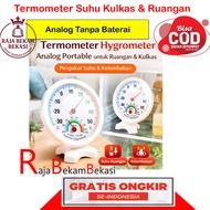 Termometer Kulkas &  Ruang  Hygrometer Analog – Tanpa Baterai Akurat & Tahan Lama