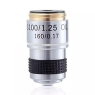 (LAC1) 185 100X Biological Microscope Achromatic Objective Lens Microscope Lens Adapters Compact Obj