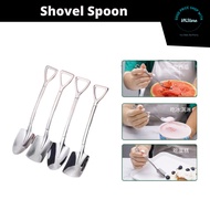 10Pcs Stainless Steel Coffee Spoon Shovel Shape Teaspoon Dessert Fruit Cutlery Sudu Besi Kreatif