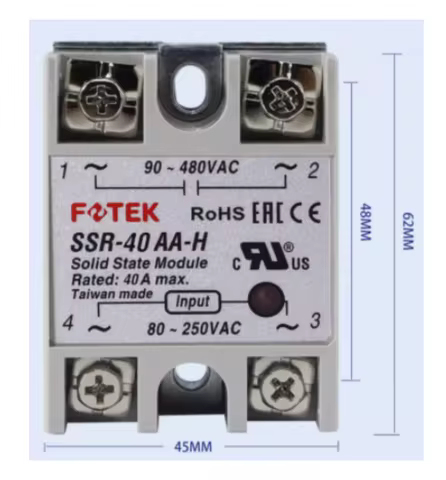 1PC NEW FOTEK Solid-state relay SSR-40AA-H SSR-25DD-H SSR-40VA SSR-40DA-N SSR-F-40DA-H