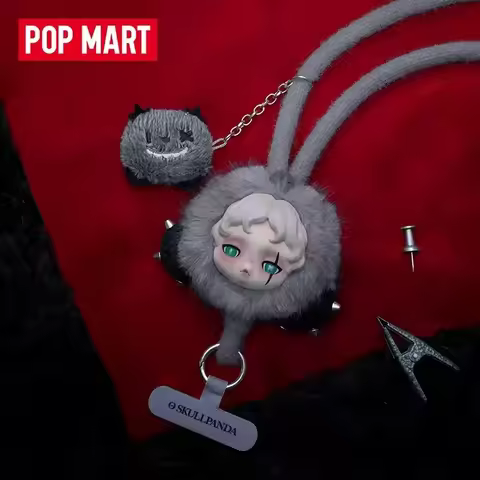 Genuine POPMART Skullpanda Sleepless Theatre Series Mobile Phone Lanyard Blind Box Peripheral Pendan