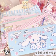 ✔□☏ Kawaii Anime Gaming Mouse Pad White Dog PU Leather Oil-proof Desk Pads Keyboard Mats Table Photo Background Placemat