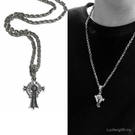 Chrome Hearts Chrome Hearts Horseshoe Scroll Cross Necklace