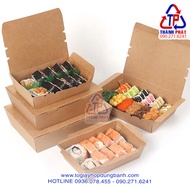 50 Hộp giấy nắp gập đựng thức ăn - Hộp giấy kraft đựng thức ăn - Hộp giấy chữ nhật đựng thức ăn