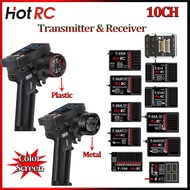 HOTRC CT-10B CT10B 10CH Color Screen Remote Control 2.4G 4CH/6CH/8CH/10CH  Receiver Transmitter For 