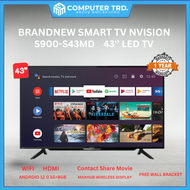 NVISION 43'' 32'' INCH FRAMELESS SMART TV WITH YOUTUBE NETFLIX BLUETOOTH WIFI E SHATE ANDRIOD SMART 