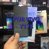 VIVO Y17S PRIVACY Glass Tempered Film Full Coverage Screen Protector Ops!Straight Model! Protection Film(PRIVACY)