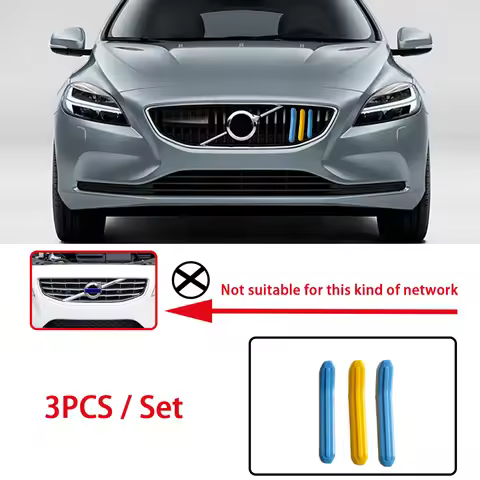 Sweden Flag Car Grille Decoration Emblem for Volvo V40 CC T3 T4 T5 AWD 2017 2018 2019 Car Front Gril