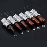 6 Pcs Kunci Shock Bintang Mata Shock Kunci L Set 1/4 Inch Mata Hexagonal Set Universal Hex Bit Socke