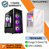 Flexi Tech TECWARE Forge S Omni TG ARGB Black / White ATX Casing PC Desktop Casing