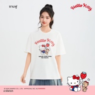 เสื้อยืดผู้หญิงพิมพ์ลาย Hello Kitty