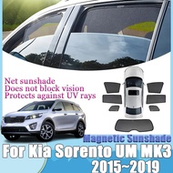 Car Mesh Sunshade For Kia Sorento UM MK3 2015-2019 SunShades Protection Pads Anti-UV Privacy Visors 