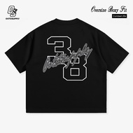 OOTDSUPPLY Boxy Fit Oversize Street 38 Black | 20s Boxy Series | Boxyfit T-shirt l Boxy OS-OVZ-BX-05