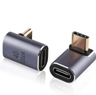 鬼佬倉 - 雙件90°直角USB-C公母轉換頭，100W快充相容，適配Steam Deck/ROG Ally/Switch等多設備，金屬紫質感，擴展連接更自由高效