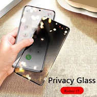 2 PCS Privacy Glass for Redmi 15 15C Screen Film Full Screen Cover Tempered Glass Privacy Protector