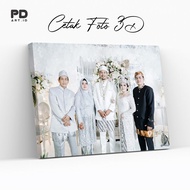 Cetak Bingkai Foto 20R / 40x30 cm + Bingkai Kayu Pictbox 3D Bahan Jati Belanda Anti Air / Cetak Foto
